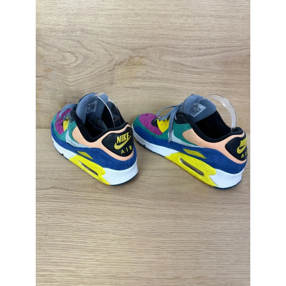 Nike Air Max 90 Running‎ Shoes Sneakers Multi Color Mens Size 9 CD0917-300